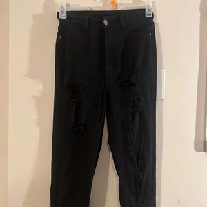 Ripped black fashion nova jeans